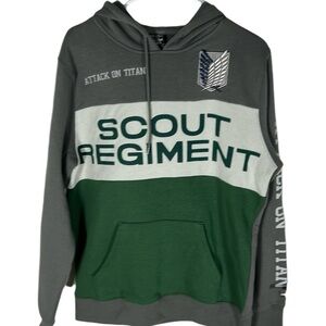 Attack on Titan Scout Regiment Colorblock Hoodie Size M